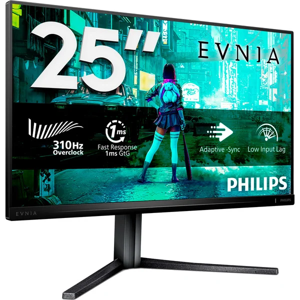 Philips Evnia 25M2N3200U, Gaming-Monitor (62.2 cm (24.5 Zoll), dunkelgrau, FullHD, Fast-IPS, HDMI, DP, 300Hz Panel)