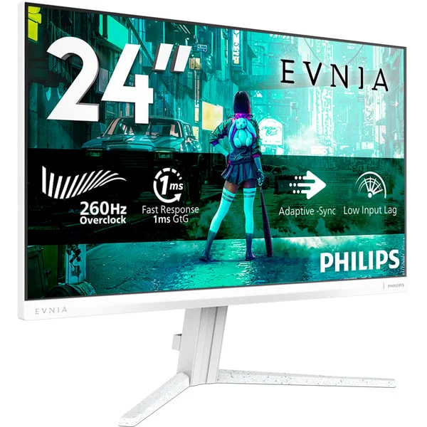 Philips Evnia 24M2N3201PL, Gaming-Monitor (60.5 cm (23.8 Zoll), weiß, FullHD, Fast IPS, HDMI, DP, 240Hz Panel)