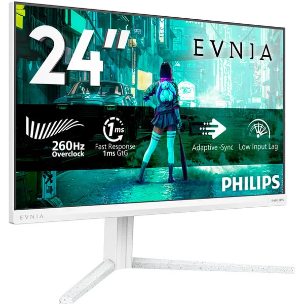 Philips Evnia 24M2N3201P, Gaming-Monitor (60.5 cm (23.8 Zoll), weiß, FullHD, Fast IPS, Einstellbarer Standfuß, 240Hz Panel)