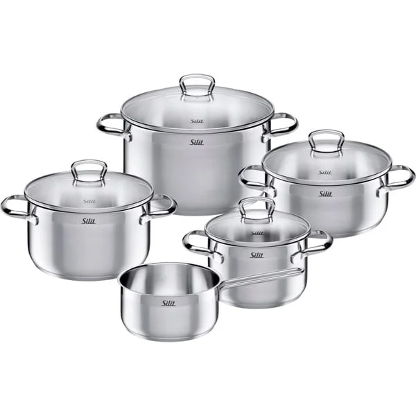 Silit Toskana Kochgeschirr-Set, 5-teilig, Topf-Set (edelstahl)