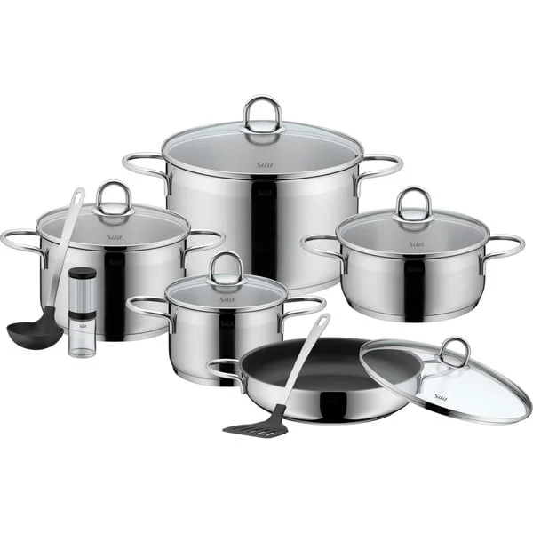 Silit Diamant Kochtopfset 9 teilig, Topf-Set (edelstahl)