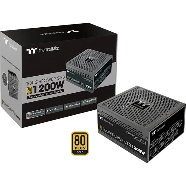 Thermaltake Toughpower GF3 1200W, PC-Netzteil (schwarz, 1x 12-Pin High Power GPU, 5x PCIe, Kabel-Management, 1200 Watt)