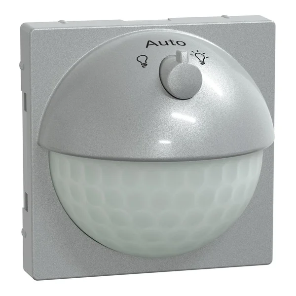 Merten Sensor-Modul mit Schalter für System M, Bewegungsmelder mit Unterkriechschutz, UP (aluminium, Retail)