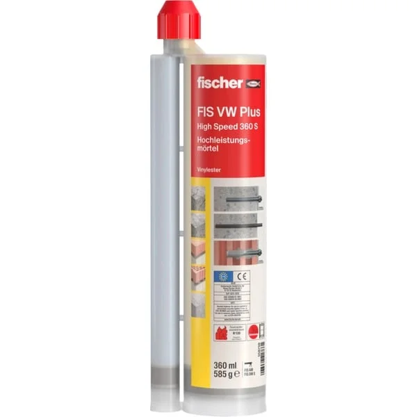 fischer Hochleistungsmörtel FIS VW Plus High Speed 360 S (grau, 360ml, 1 Kartusche)