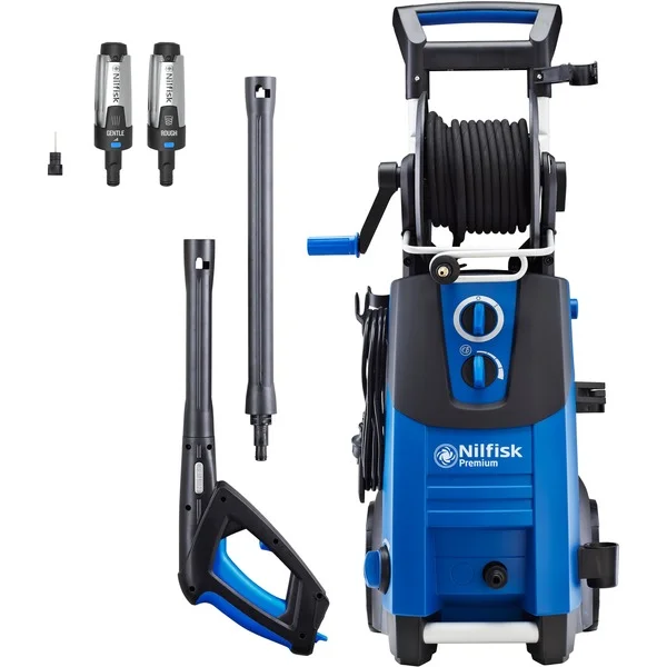 Nilfisk Hochdruckreiniger Premium 180-10 EU (blau/schwarz, 2.900 Watt, mit Schlauchtrommel, B-Ware)