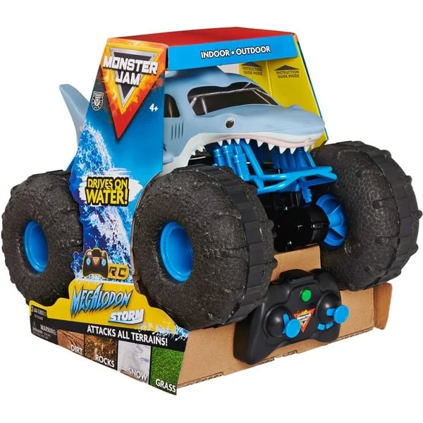 Spin Master Monster Jam Megalodon Storm, RC (hellblau, 1:15)