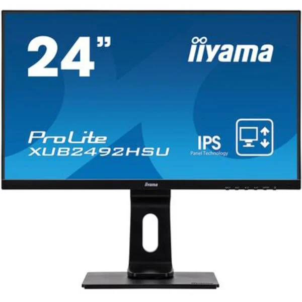 iiyama ProLite XUB2492HSU Generalüberholt, LED-Monitor (61 cm (24 Zoll), schwarz, FullHD, HDMI, DP, VGA, USB-Hub)