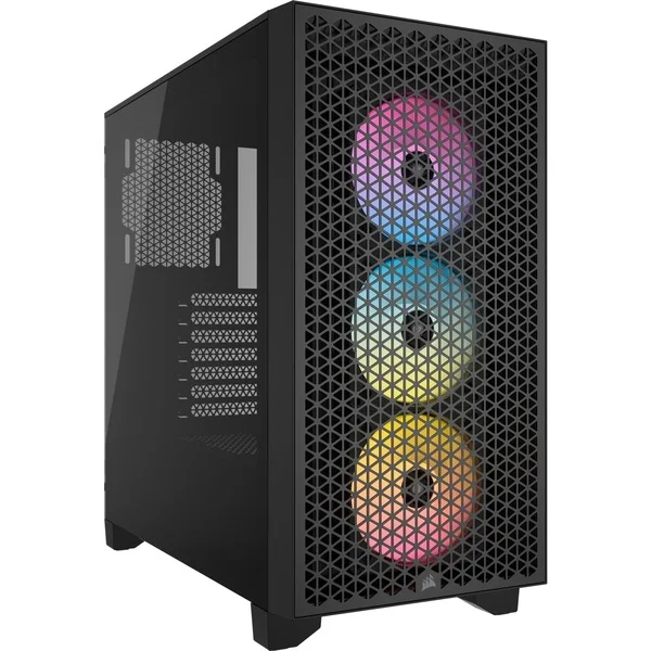 Corsair 3000D RGB Airflow , Tower-Gehäuse (schwarz, Tempered Glass)