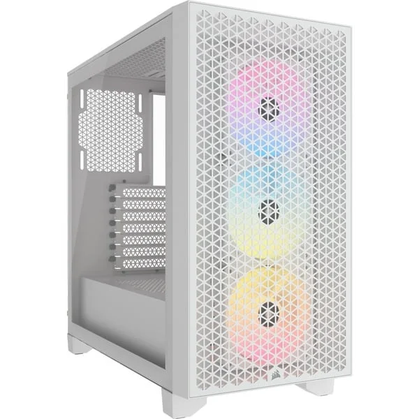 Corsair 3000D RGB Airflow, Tower-Gehäuse (weiß, Tempered Glass)