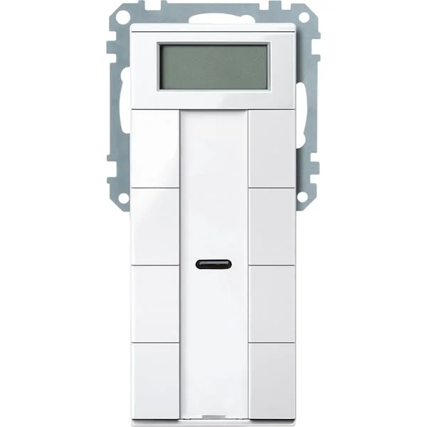 Merten Taster 4-fach mit Raumtemperaturregler und Display, Unterputz, KNX-System (weiß (glänzend), Retail)