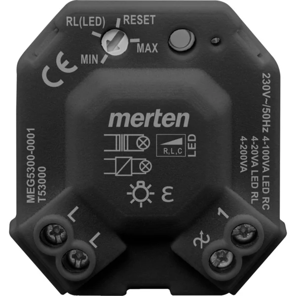 Merten Universal LED Dimmermodul, Typ MEG5300-0001, für ohmsche, induktive und kapazitive Lasten (grau, Retail)