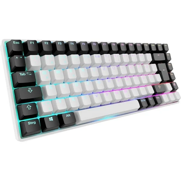 Sharkoon SKILLER SGK50 S3, Gaming-Tastatur (weiß, DE-Layout, Gateron Red)