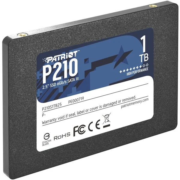 Patriot P210 1 TB, SSD (schwarz, SATA 6 Gb/s, 2,5")
