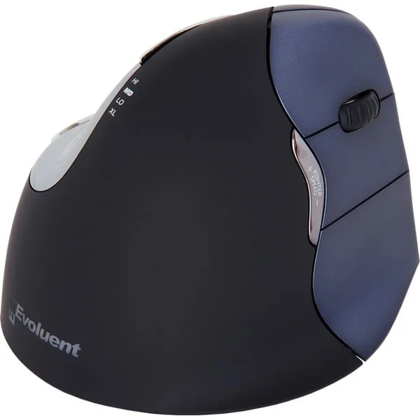 Evoluent Vertical Mouse 4 Wireless RH, Maus (schwarz/blau, B-Ware)