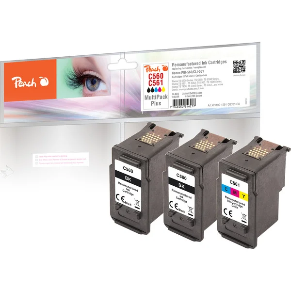Peach Tinte Spar Pack Plus PI100-449 (kompatibel mit Canon PG-560)