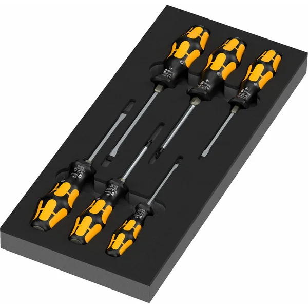 Wera 97113 Schaumstoffeinlage Kraftform Schraubmeißel Serie 900 Set 2, 7-teilig, Schraubendreher (in Schaumstoffeinlage für Werkstattwagen)