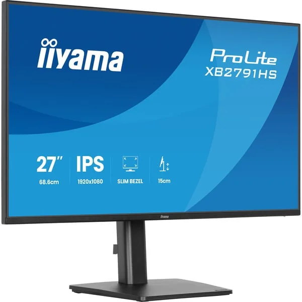 iiyama ProLite XB2791HS-B1, LED-Monitor (68.6 cm (27 Zoll), schwarz (matt), FullHD, IPS, HDMI, DP, Lautsprecher, Höhenverstellung, 120Hz Panel, B-Ware)