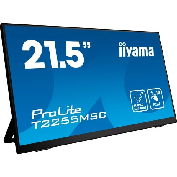 iiyama ProLite T2255MSC-B1, LED-Monitor (54.5 cm (21.5 Zoll), schwarz, Full HD, IPS, HDMI, DisplayPort)
