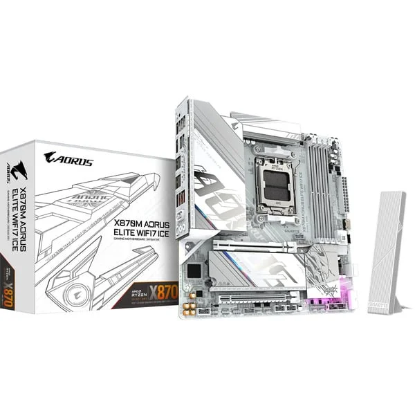 GIGABYTE X870M AORUS ELITE WIFI7 ICE, Mainboard (weiß, B-Ware)