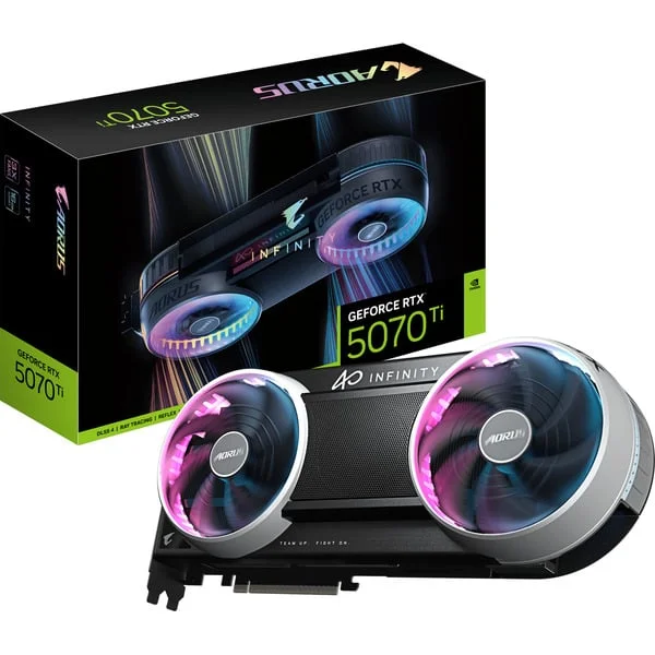 GIGABYTE GeForce RTX 5070 Ti AORUS INFINITY 16G, Grafikkarte (DLSS 5, 3x DisplayPort, 1x HDMI 2.1)