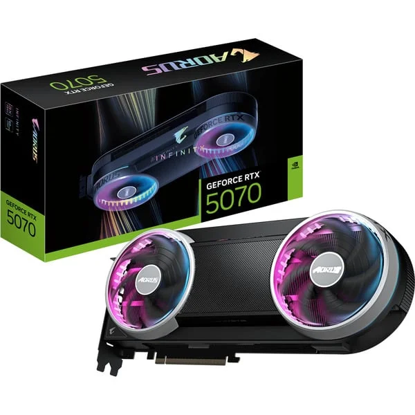 GIGABYTE GeForce RTX 5070 AORUS INFINITY 12G, Grafikkarte (DLSS 5, 3x DisplayPort, 1x HDMI 2.1)