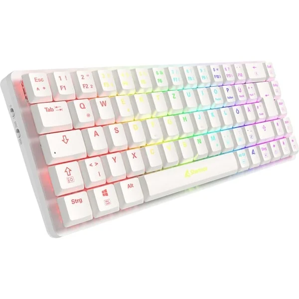 Sharkoon PureWriter W65, Tastatur (weiß, DE-Layout, Kailh Choc V2 Low Profile Red, B-Ware)
