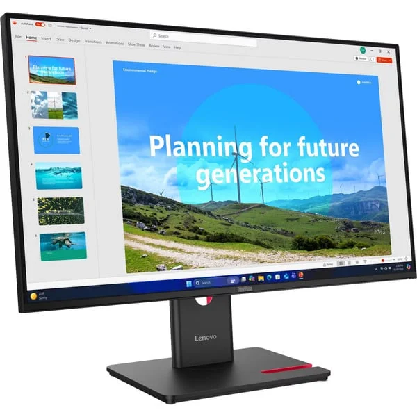 Lenovo ThinkVision T27D-40, LED-Monitor (68.6 cm (27 Zoll), schwarz, FullHD, IPS, DP, HDMI, USB-Hub, Daisy-Chain, 120Hz Panel)