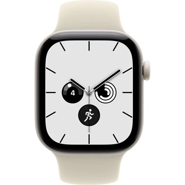 Apple Watch Series 12, Smartwatch (weiß, Keramik, 42 mm, Sportarmband Sand M/L, Cellular)