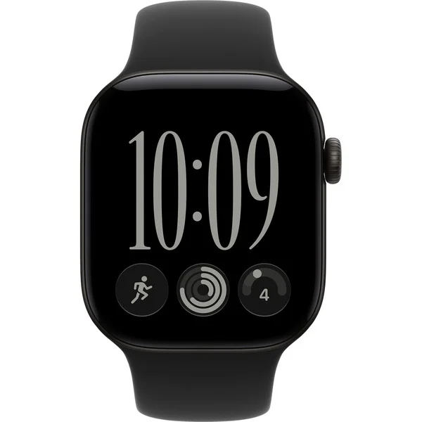 Apple Watch Series 12, Smartwatch (schwarz, Aluminium, 42 mm, Sportarmband schwarz M/L)