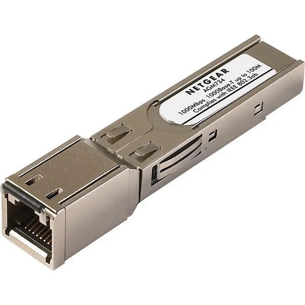 Netgear AGM734 ProSafe 1000Base-T SFP RJ45 GBIC, Transceiver (silber)
