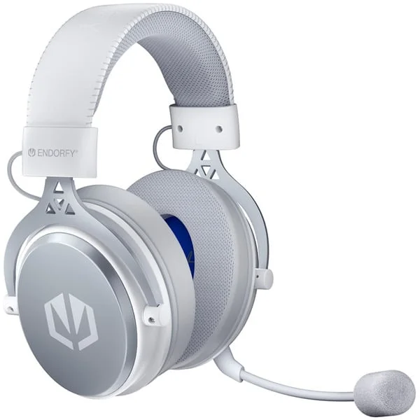ENDORFY VIRO Wireless Onyx White, Gaming-Headset (weiß, USB--Dongle, Bluetooth, 3,5-mm-Klinke Aktive ENC-Geräuschreduzierung)