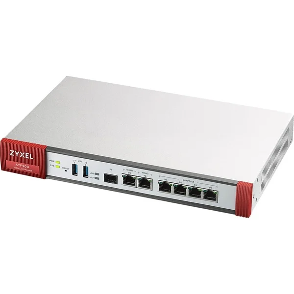 Zyxel ZyWALL ATP200 mit 1 Jahr GOLD Security Pack, Firewall (grau/rot, B-Ware)