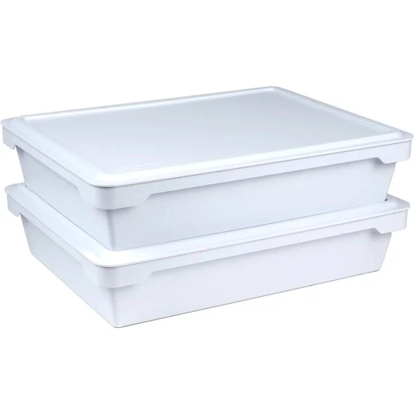Ooni Pizzateigboxen, Behälter (weiß, 2 Pizzaballenboxen + 2 Deckel)