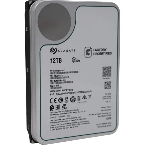 Seagate Exos X18 12 TB Generalüberholt, Festplatte (SATA 6 Gb/s, 3,5")