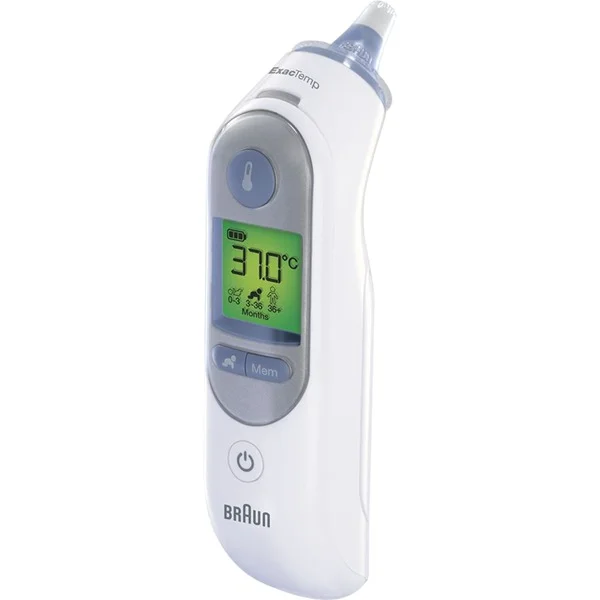 Braun Fieberthermometer ThermoScan 7 (weiß, Infrarot-Ohrthermometer)
