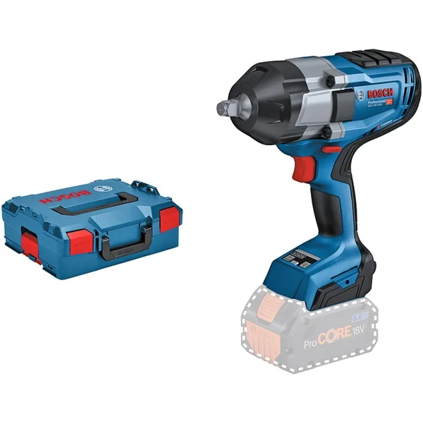 Bosch Professional PRO Akku-Schlagschrauber BITURBO GDS 18V-1000 Professional solo, 18Volt (blau/schwarz, ohne Akku und Ladegerät, 1/2", in L-BOXX)