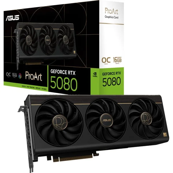 ASUS GeForce RTX 5080 PROART OC, Grafikkarte (DLSS 5, 3x DisplayPort, 2x HDMI 2.1, B-Ware)