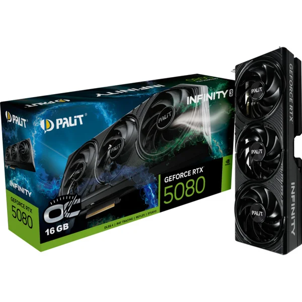 Palit GeForce RTX 5080 Infinity 3 OC, Grafikkarte (DLSS 5, 3x DisplayPort, 1x HDMI 2.1)