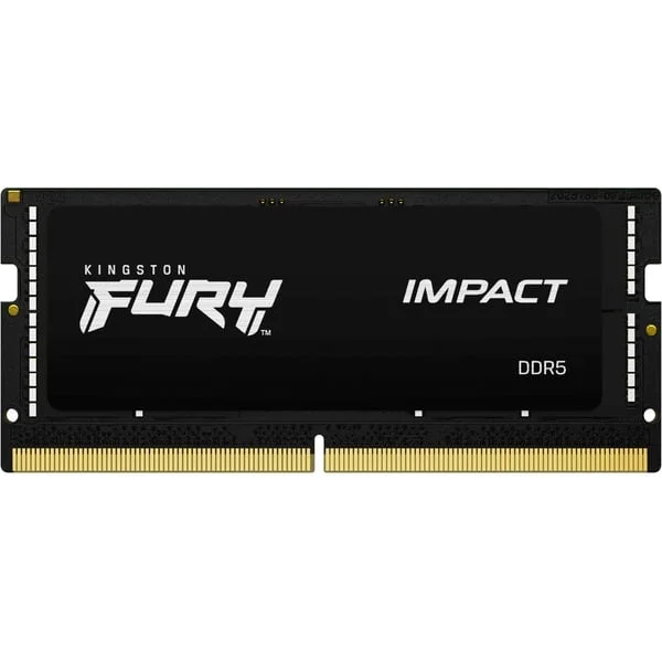 Kingston FURY SO-DIMM 16 GB DDR5-6400 , Arbeitsspeicher (schwarz, KF564S38IB-16, Impact, INTEL XMP)