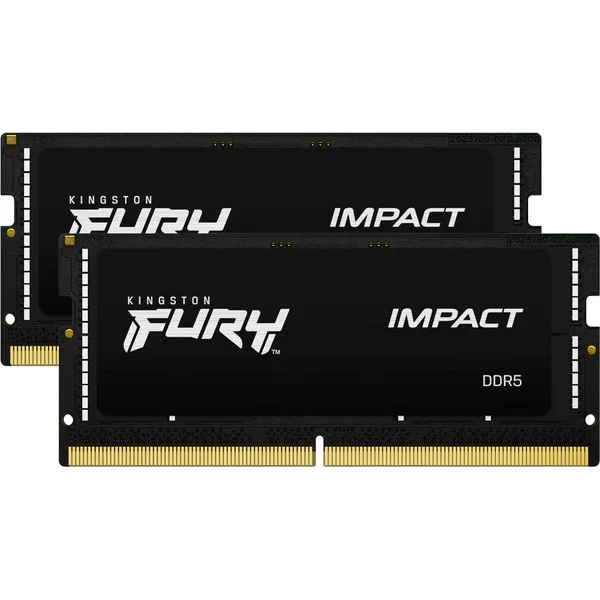 Kingston FURY SO-DIMM 32 GB DDR5-6000 (2x 16 GB) Dual-Kit, Arbeitsspeicher (schwarz, KF560S38IBK2-32, Impact, INTEL XMP)