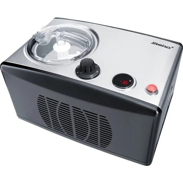 Steba Eismaschine IC 150 (edelstahl/schwarz, für 1.500ml Eiscreme, 150 Watt Kompressor)