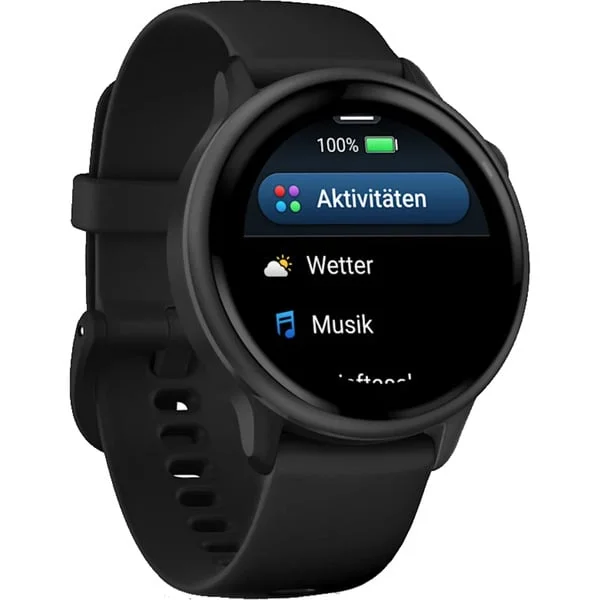 Garmin vívoactive 6 42mm black, Smartwatch (schwarz/grau, 42 mm, Silikon-Armband)