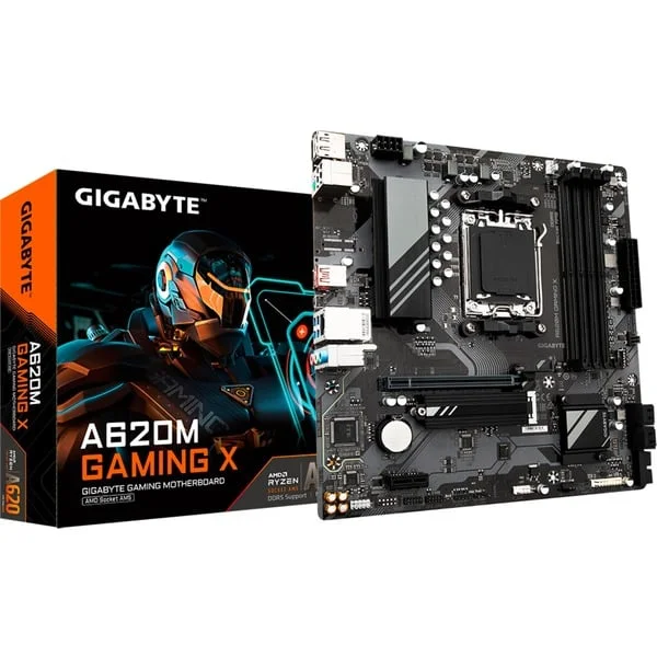 GIGABYTE A620M GAMING X, Mainboard (schwarz/grau)