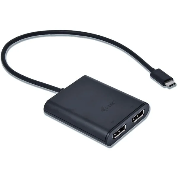 i-tec Adapter USB-C > Dual DisplayPort 4K (schwarz)