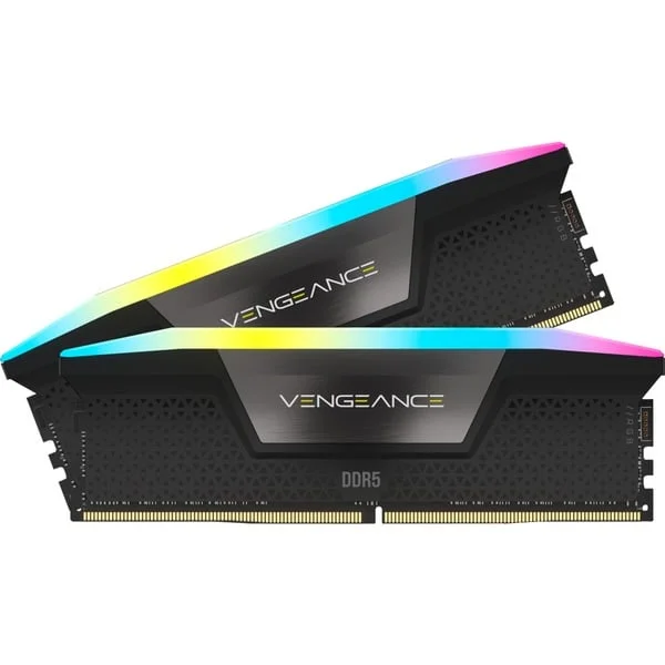 Corsair DIMM 64 GB DDR5-6000 (2x 32 GB) Dual-Kit, Arbeitsspeicher (schwarz, CMH64GX5M2B6000C30, Vengeance RGB, INTEL XMP)