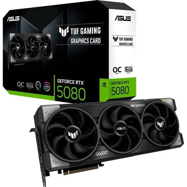 ASUS GeForce RTX 5080 TUF GAMING OC, Grafikkarte (DLSS 5, 3x DisplayPort, 2x HDMI 2.1, B-Ware)
