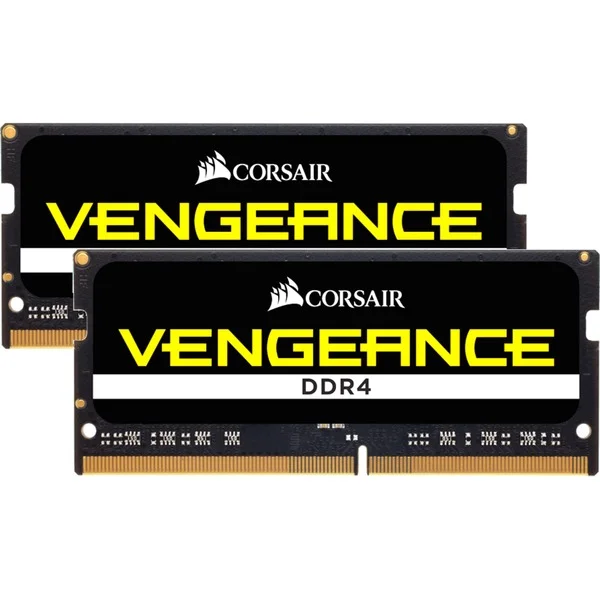 Corsair SO-DIMM 16 GB DDR4-2400 (2x 8 GB) Dual-Kit, Arbeitsspeicher (schwarz, CMSX16GX4M2A2400C16, Vengeance)