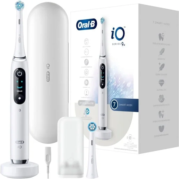Oral-B iO Series 9N, Elektrische Zahnbürste (weiß, White Alabaster, B-Ware)
