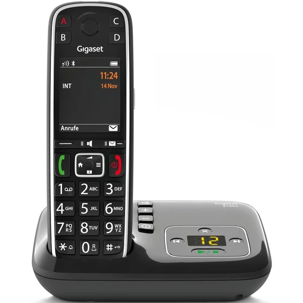 Gigaset E720A, analoges Telefon (grau/schwarz, Anrufbeantworter)