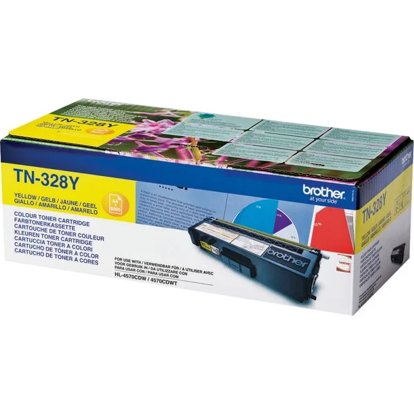 Brother TN-328Y gelb, Toner (Retail)